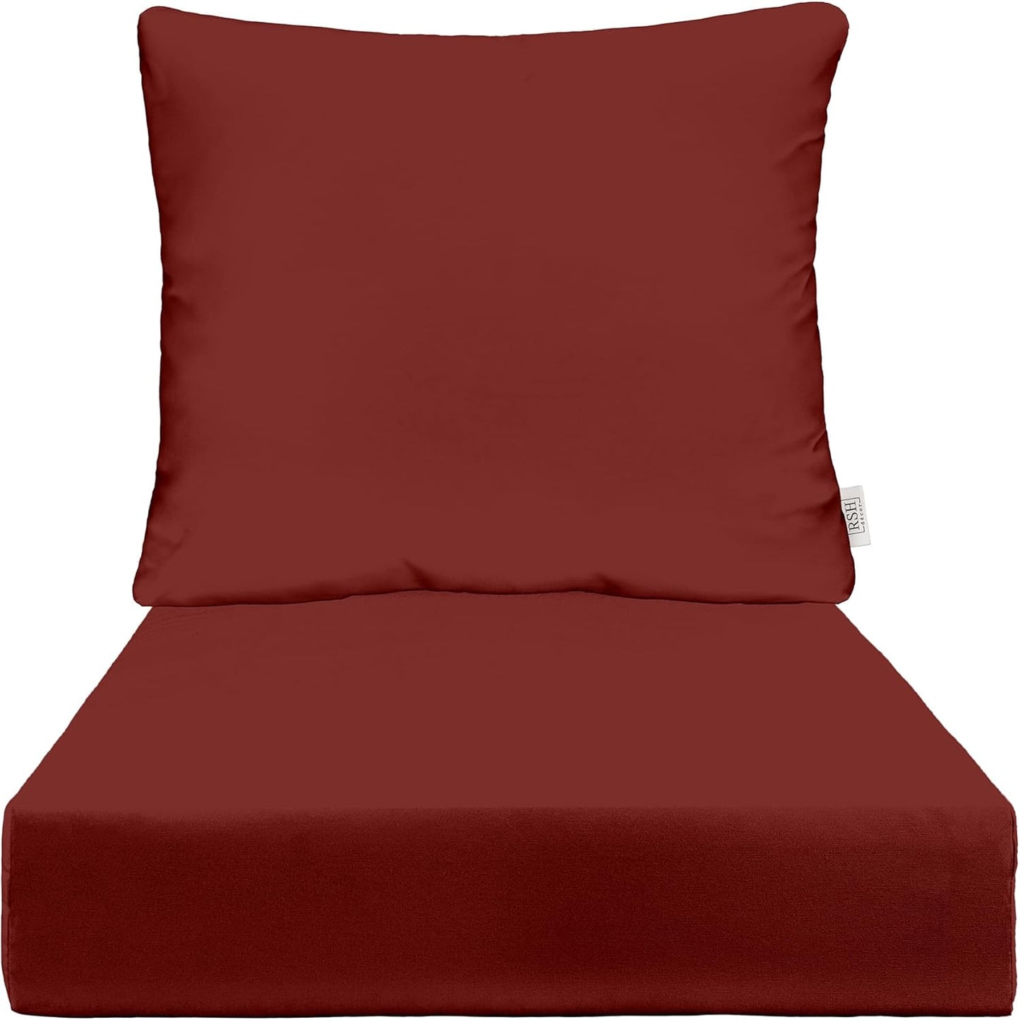 Sunbrella Deep Seating Cushion Set for Outdoor Chairs | Burgundy