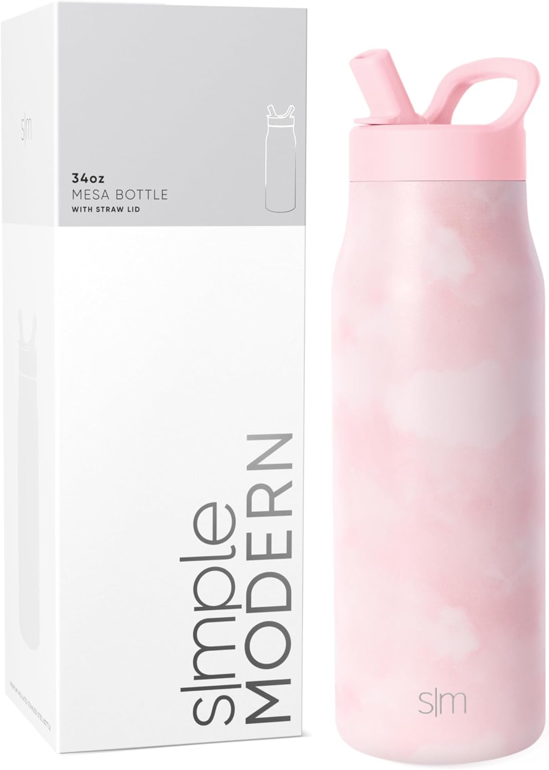 Simple Modern Insulated Water Bottle with Straw Lid for Sports