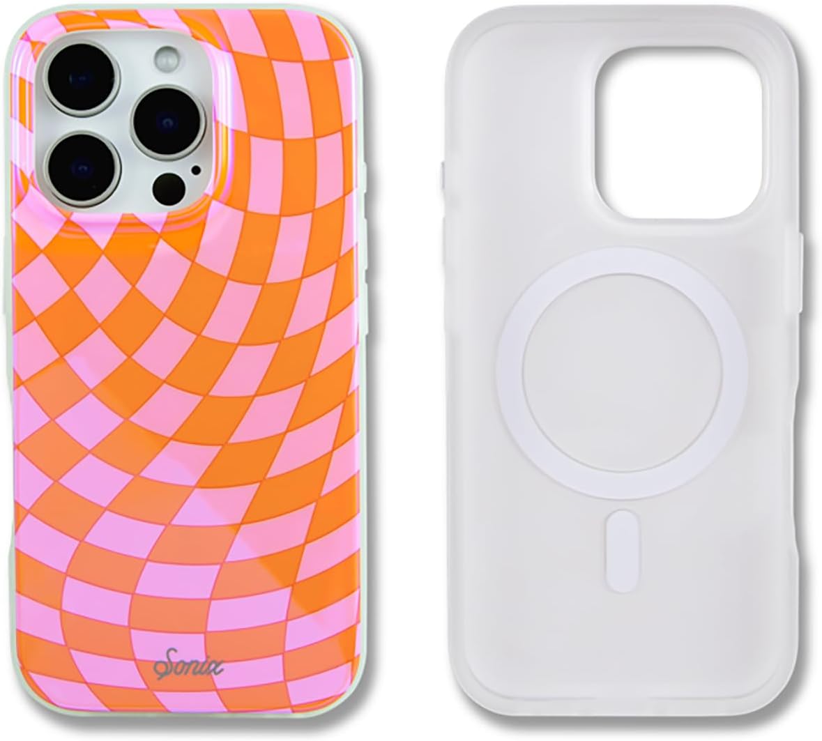 Sonix Checkmate Pink iPhone 16 Pro Case with MagSafe Compatibility