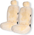 Sheepskin Car Seat Covers 2-Pack - Soft Merino Wool Comfort