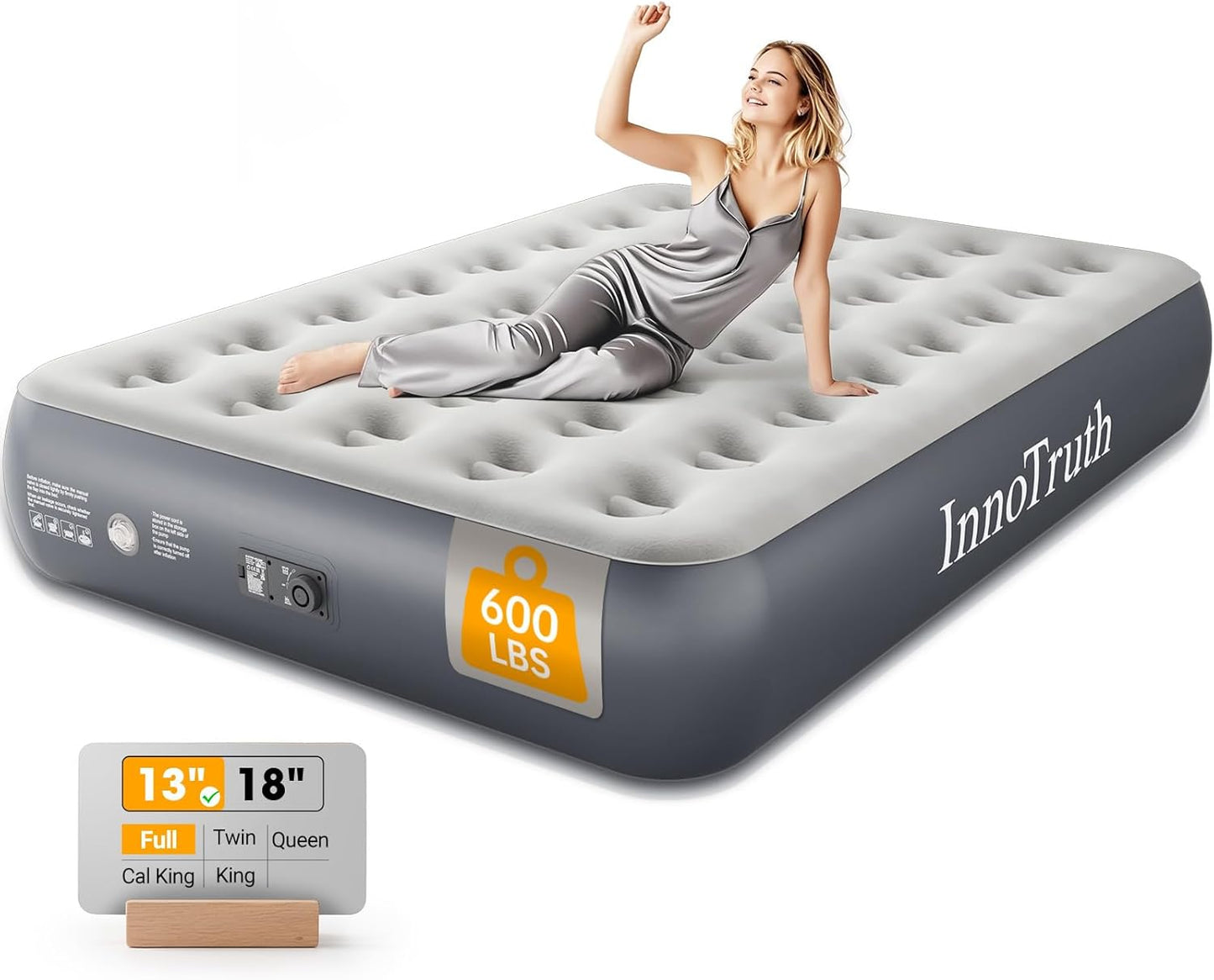 InnoTruth Camping Air Mattress Bed with Built-in Pump for Travel