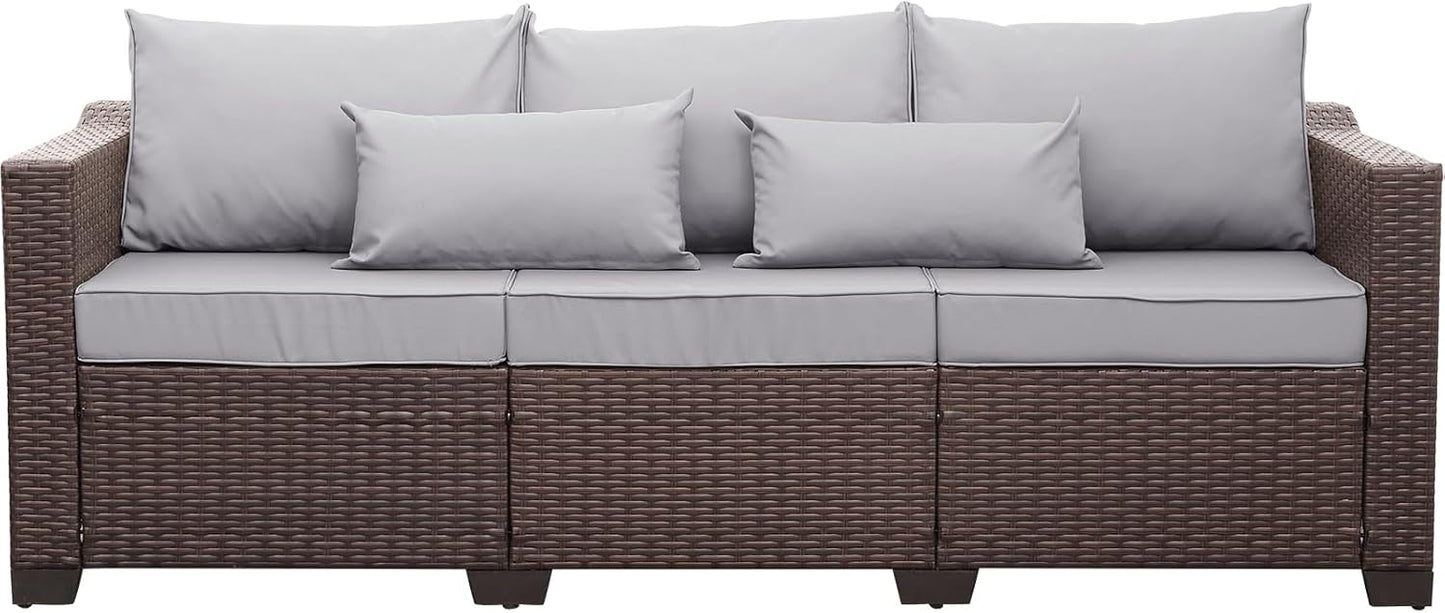 Rattaner Patio Furniture 3 Seat Sofa for Outdoor Comfort