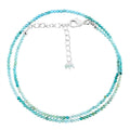 Natural Turquoise Gemstone Choker Necklace - Dainty Healing Layer