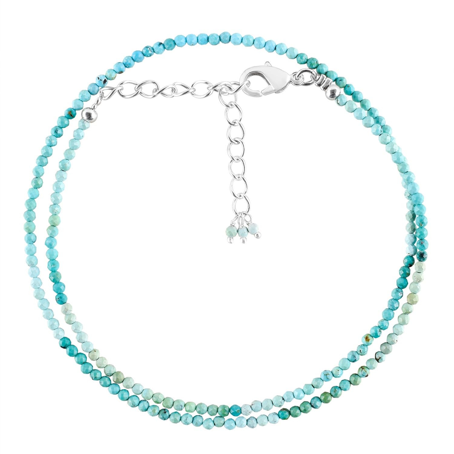 Natural Turquoise Gemstone Choker Necklace for Healing Energy