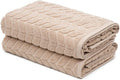 BAGNO MILANO Turkish Bath Towels - Plush Quick Dry 2pc Set (Latte)