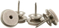 Nail On 1ft Swivel Glides with Felt for Wooden Legs - 4 Pack