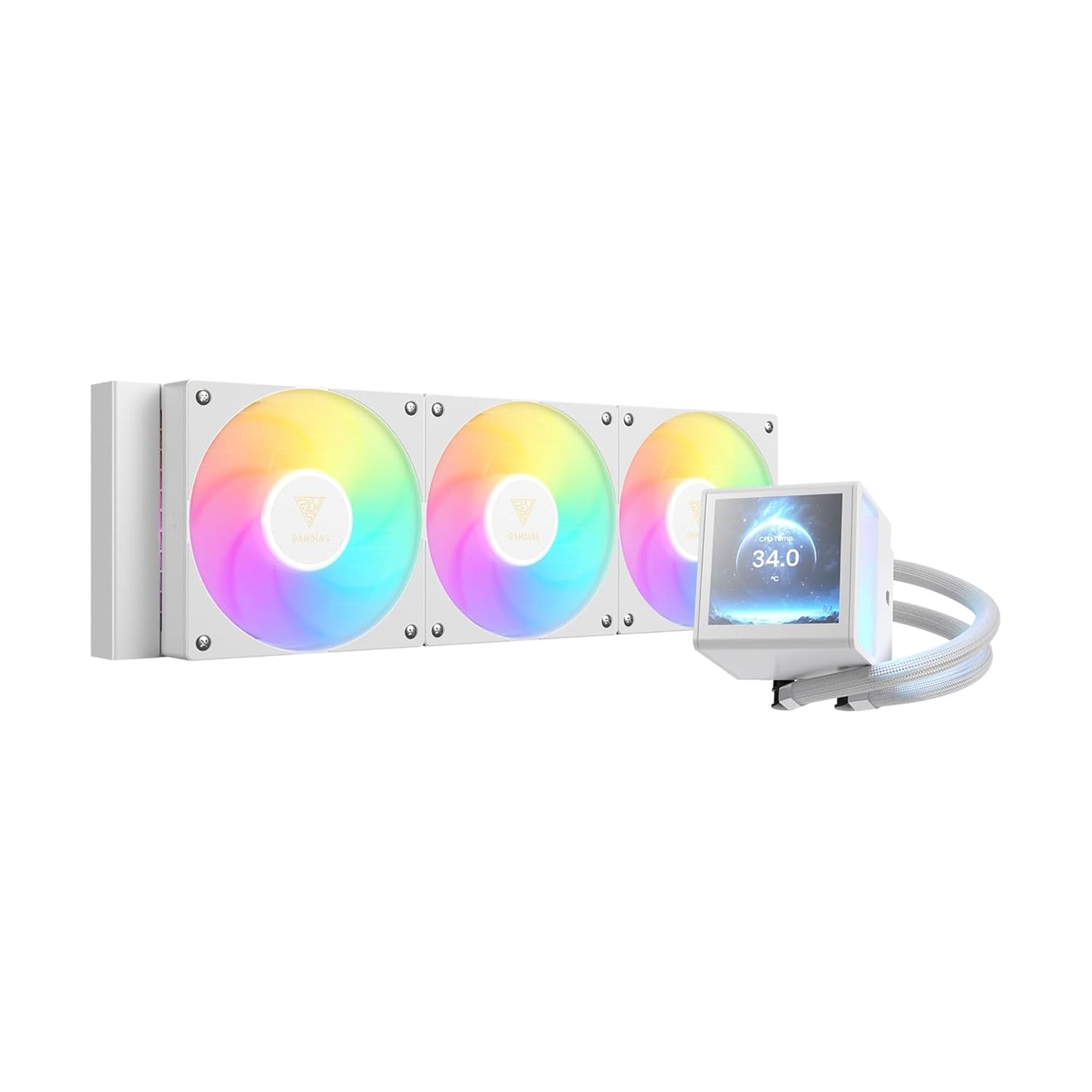 GAMDIAS CHIONE P5-360 Liquid CPU Cooler with Custom LCD Display