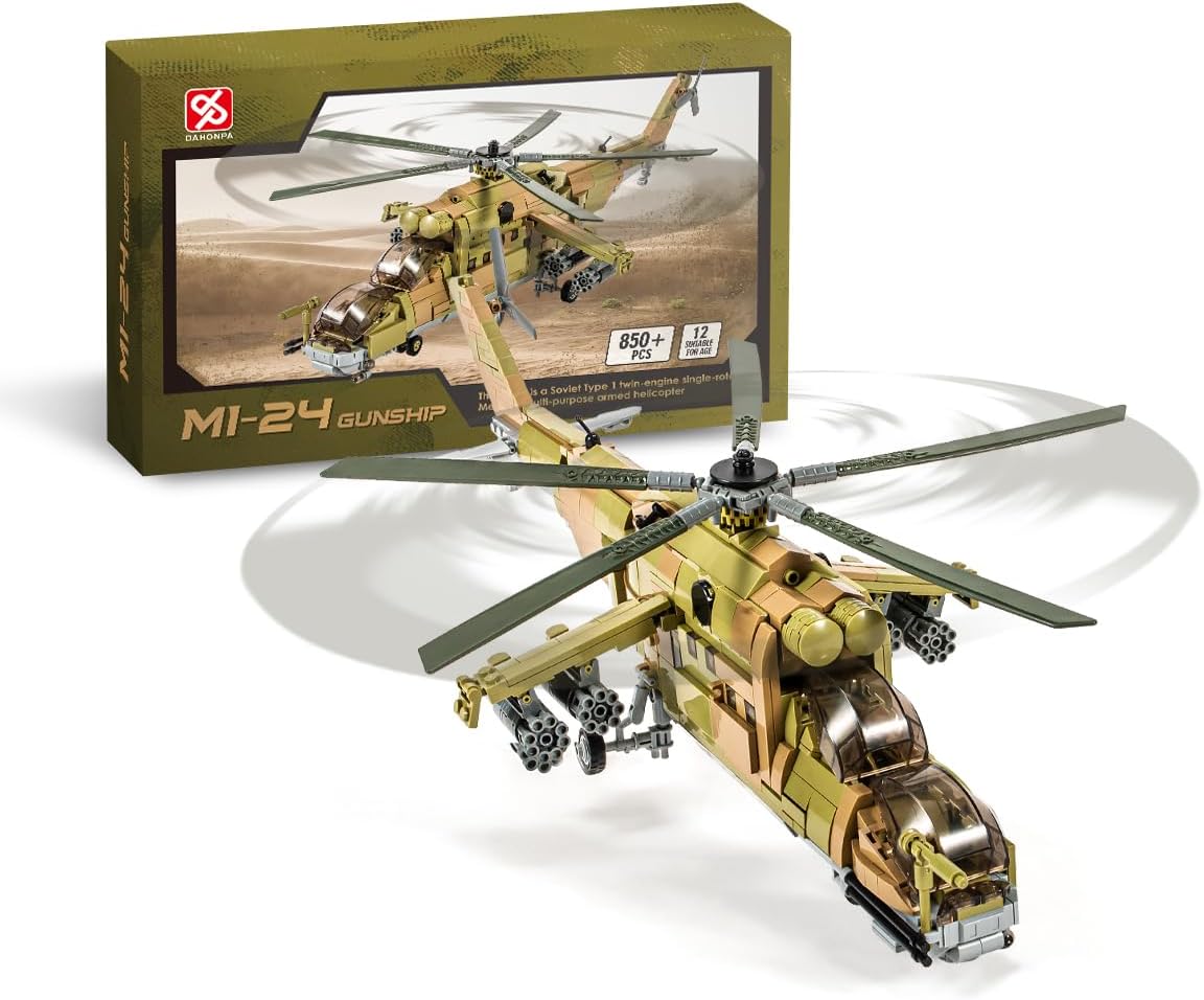 DAHONPA MI-24S Helicopter Building Bricks Set for All Ages