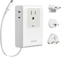 Flat USB C Charger with 31.5in Retractable Cable - Travel 5-in-1