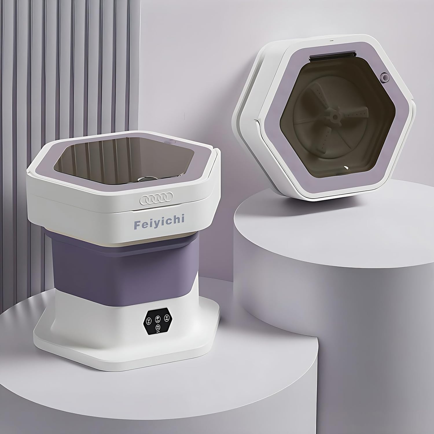 Feiyichi Portable Mini Washer - Compact & Convenient Purple