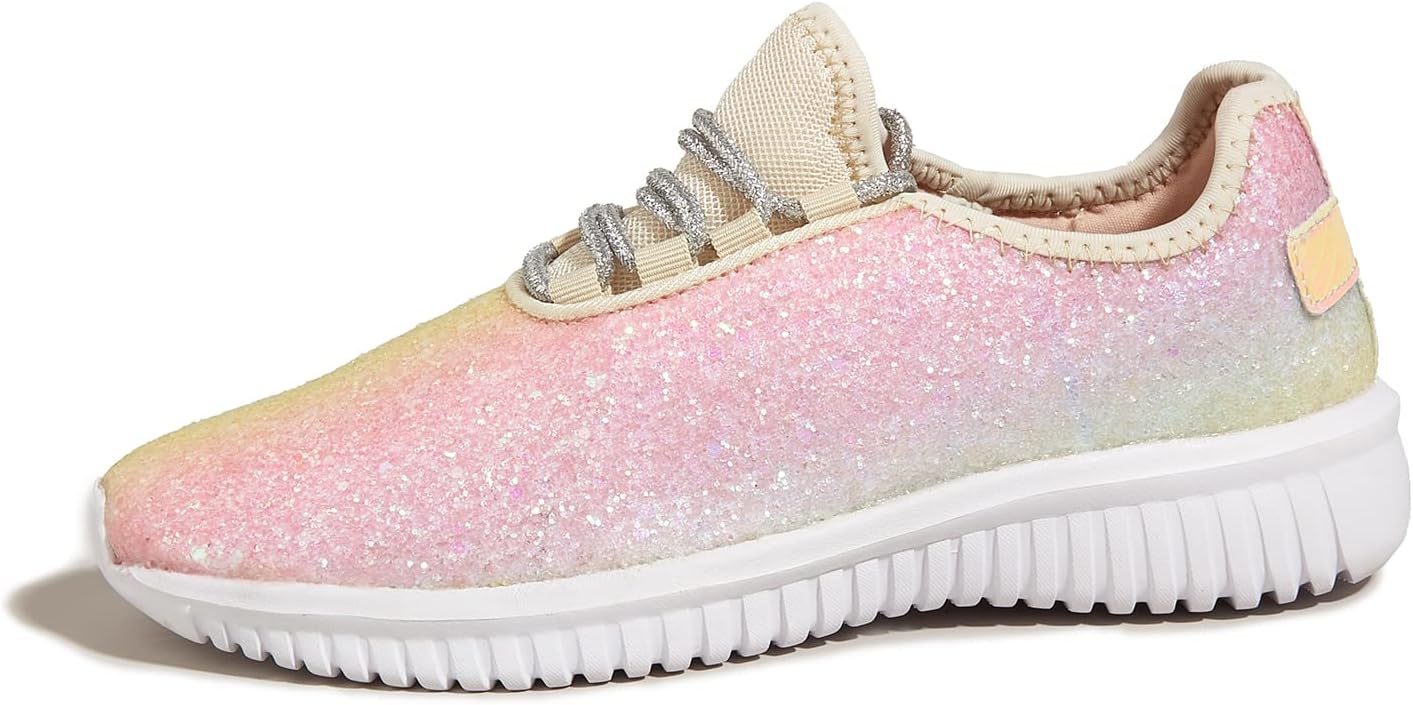 K KIP WOK Glitter Sneakers for Women - Slip On Fashion Shoes