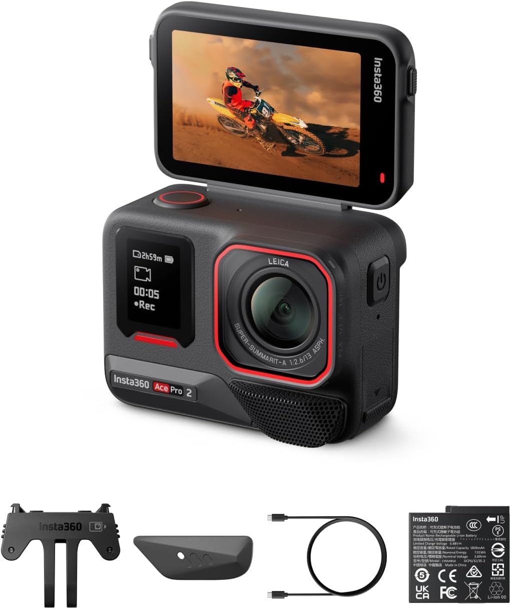 Insta360 Ace Pro 2-8K Waterproof Action Camera - Leica Co-Engineered