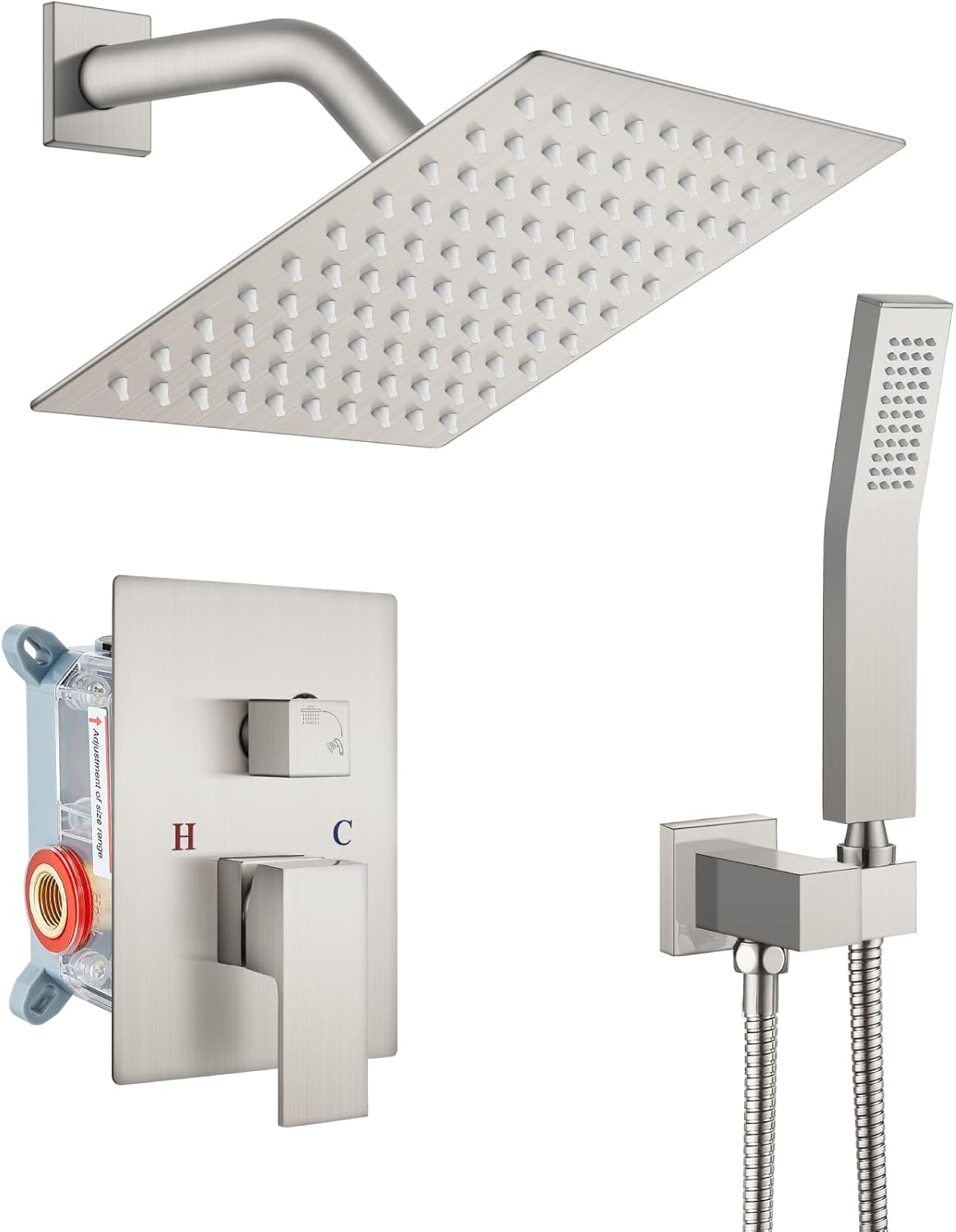 Gotonovo Rainfall Bathroom Shower System with 8 Inch Head