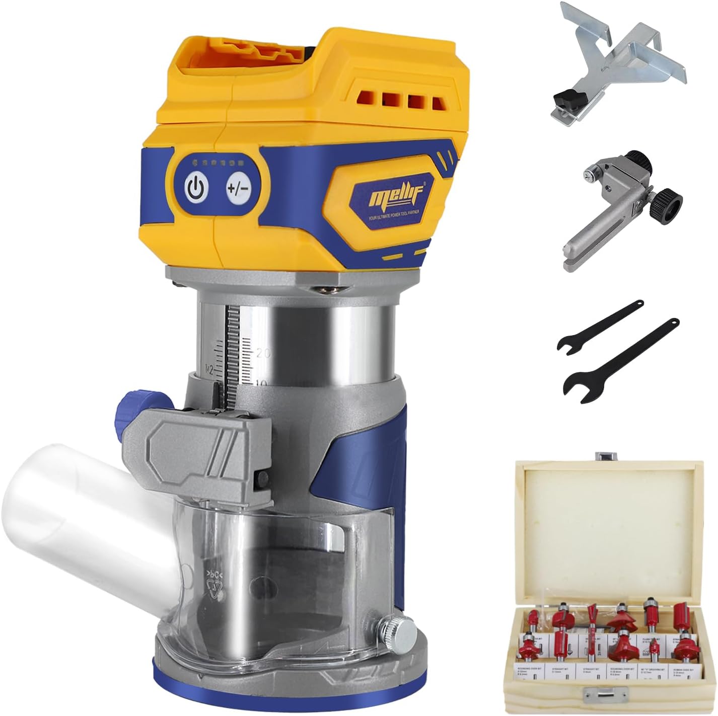 Cordless Compact Router with Brushless Motor for Woodworking