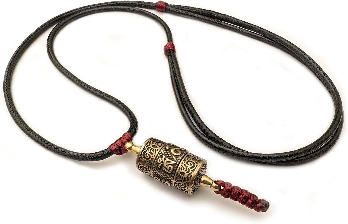 Tibetan Prayer Wheel Rotating Pendant with Om Mani Padme Hum