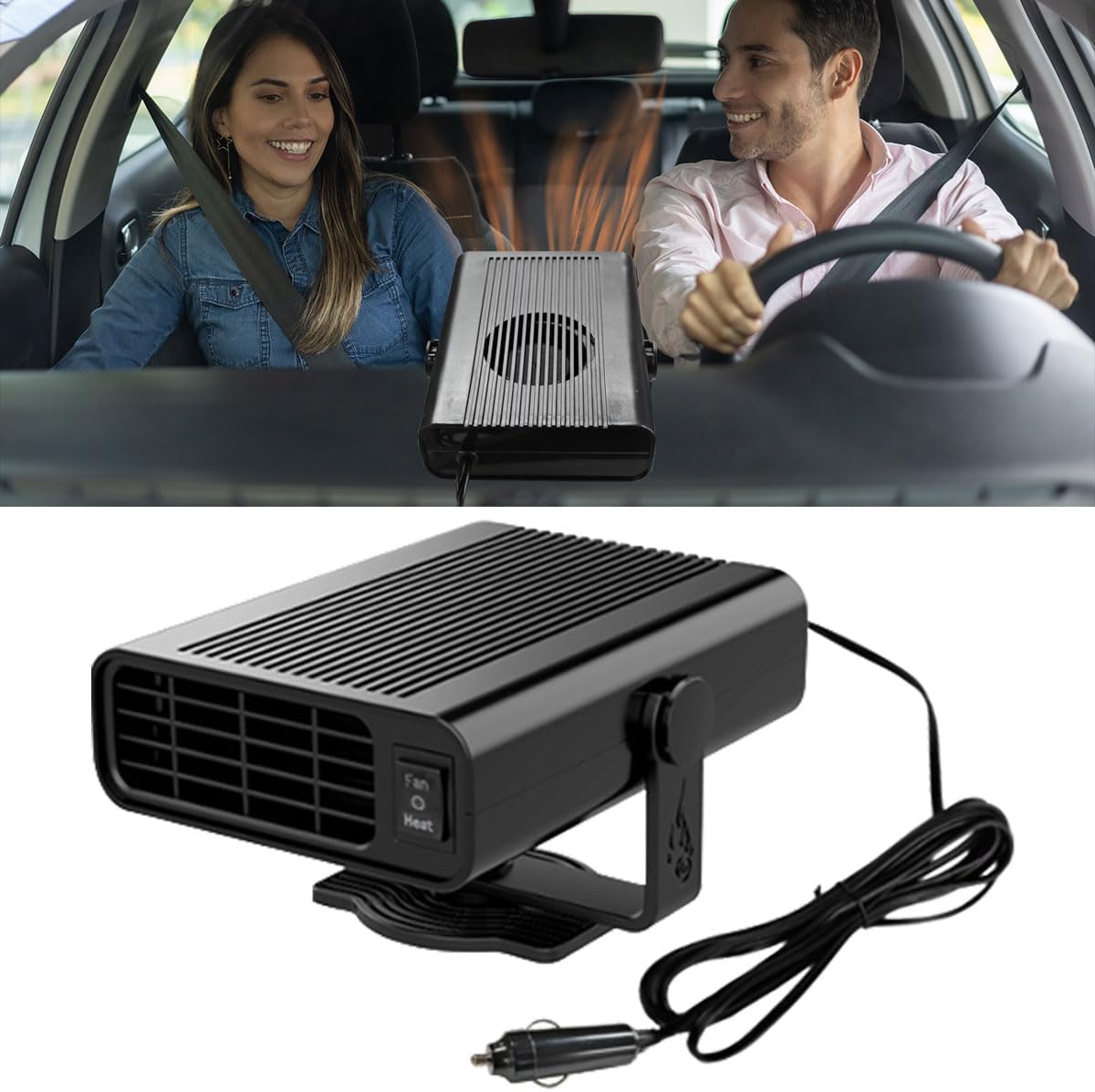 KITUREK 12V Car Heater - Fast Defogger & Defroster