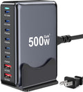 500W USB C Charger Block 8-Port Fast Charging Station - Multi-Device