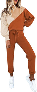 Women's 2 Piece Sweatshirt and Cropped Jogger Set - Comfy Everyday