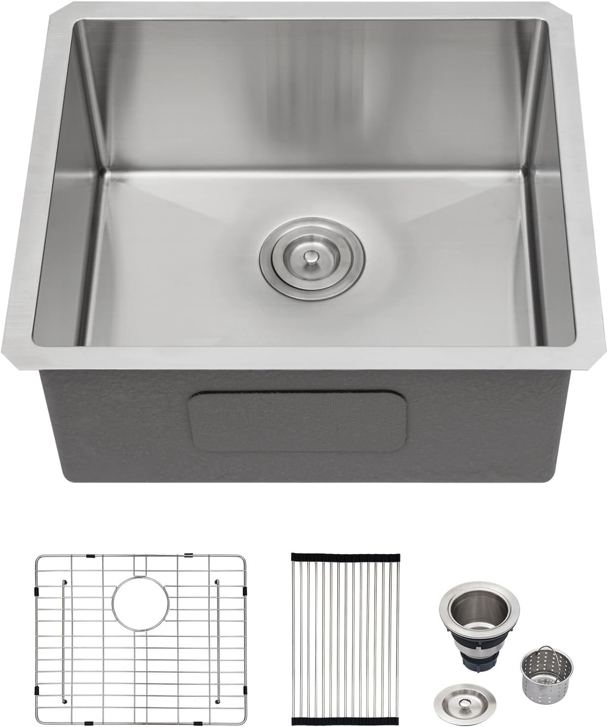 Logmey 21 Inch Bar Sink Undermount Stainless Steel Prep Sink