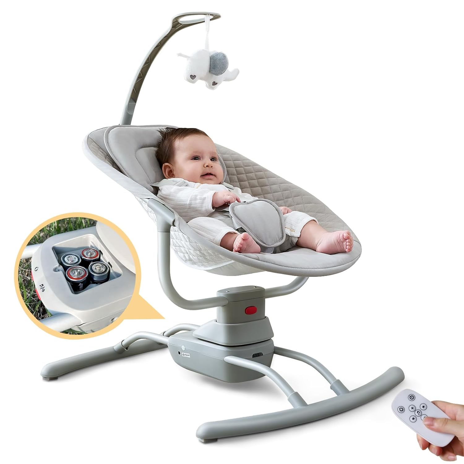 VaVaSoo Baby Swing: Portable 3-Speed Electric Rocker
