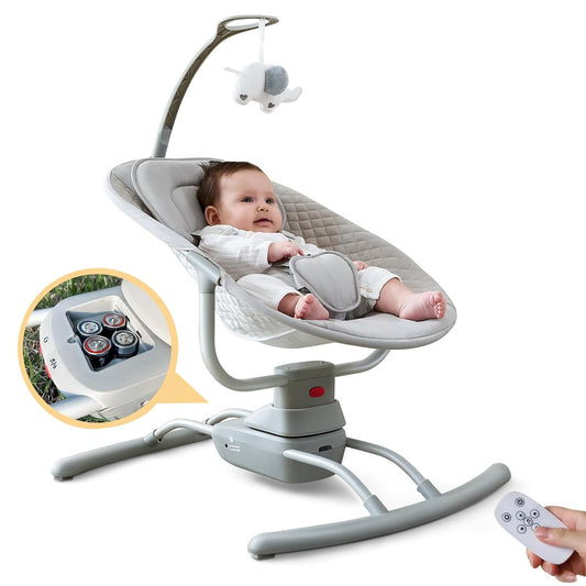 VaVaSoo Baby Swing: Portable 3-Speed Electric Rocker