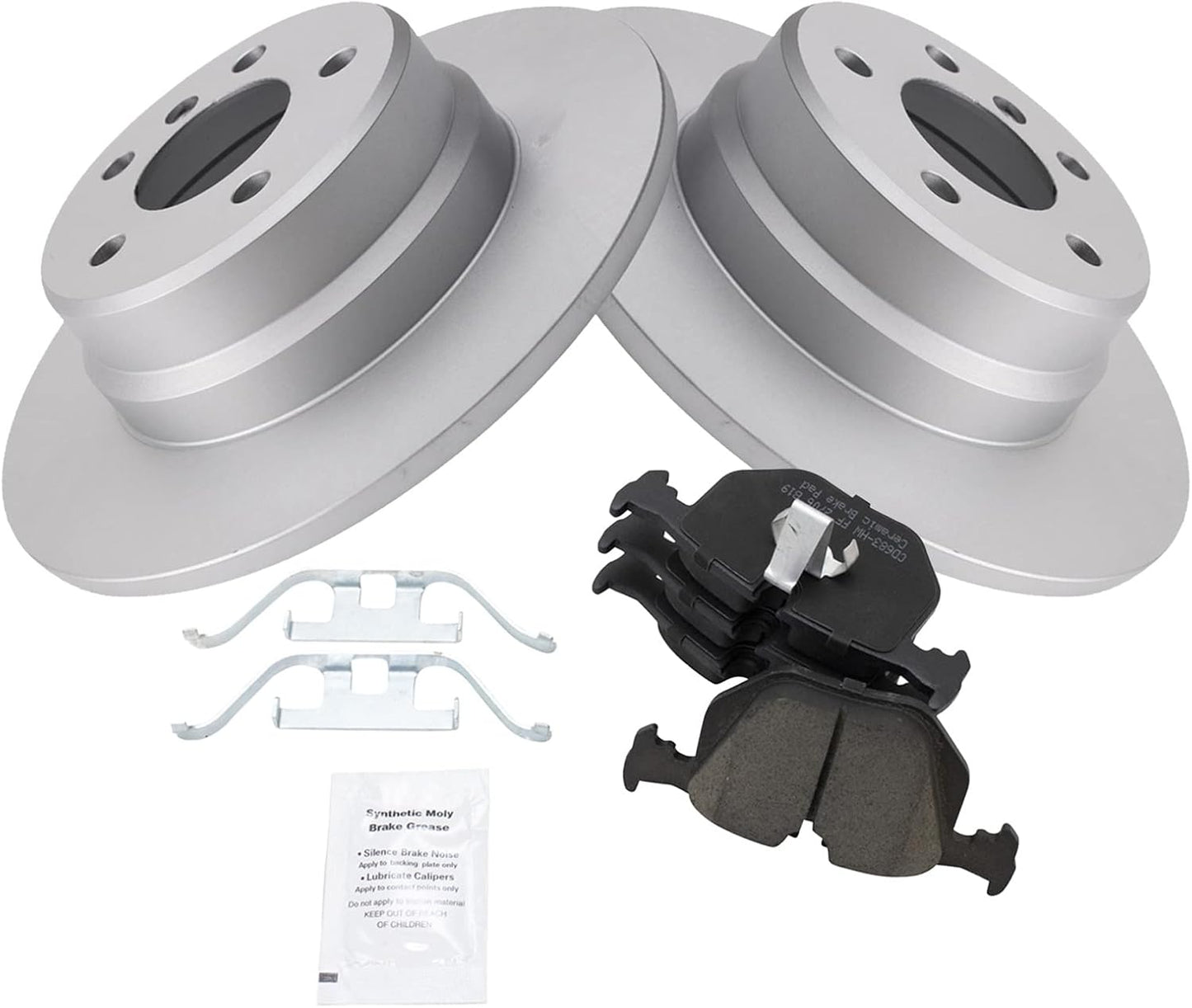 TRQ Rear Brake Pad & Rotor Kit for 2000-2006 BMW X5