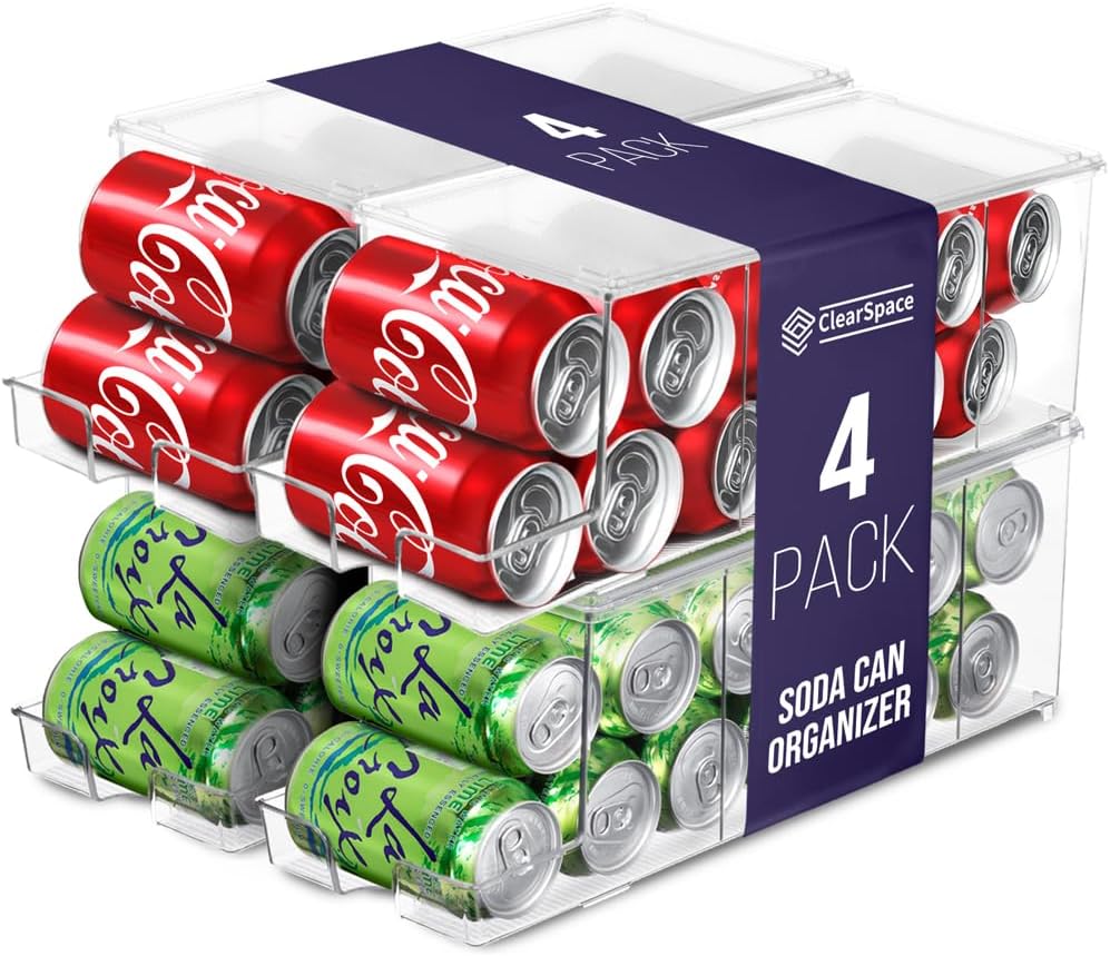 ClearSpace Soda Can Organizer for Efficient Fridge Storage