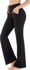 Bootcut Yoga Pants High Waisted with Pockets - Stretchy Work & Workout