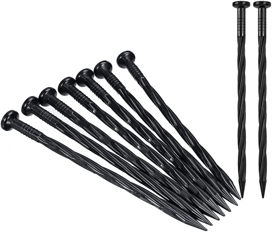 Plastic Landscape Anchoring Spikes for Garden and Lawn Projects