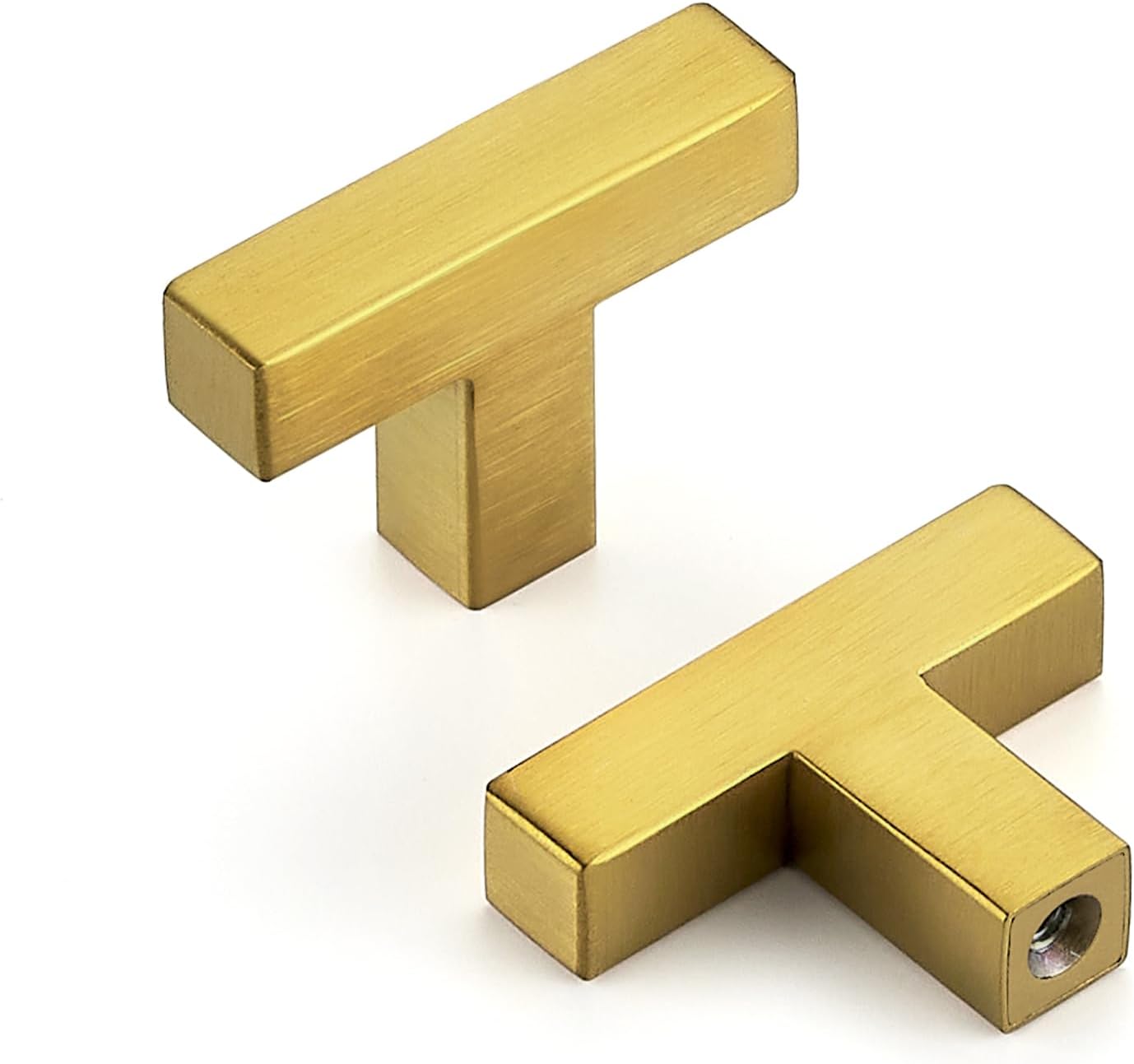 25 Pack Gold Cabinet Knobs 2 Inch - Brushed Brass Drawer Pulls