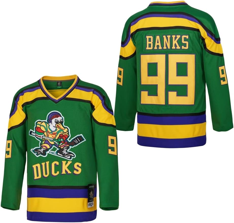 D-5 Youth Mighty Ducks Jersey #96 Conway #99 Banks for Kids