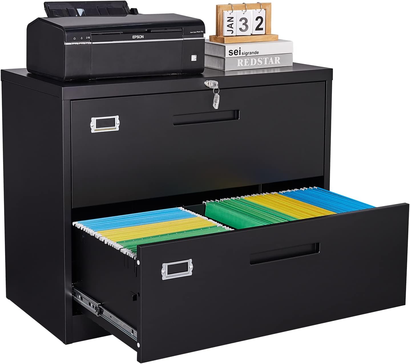 SISESOL 2 Drawer Lateral File Cabinet for Office and Home