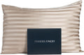 Mulberry Silk Pillowcase 25mm Taupe Stripe King - Prevent Wrinkles