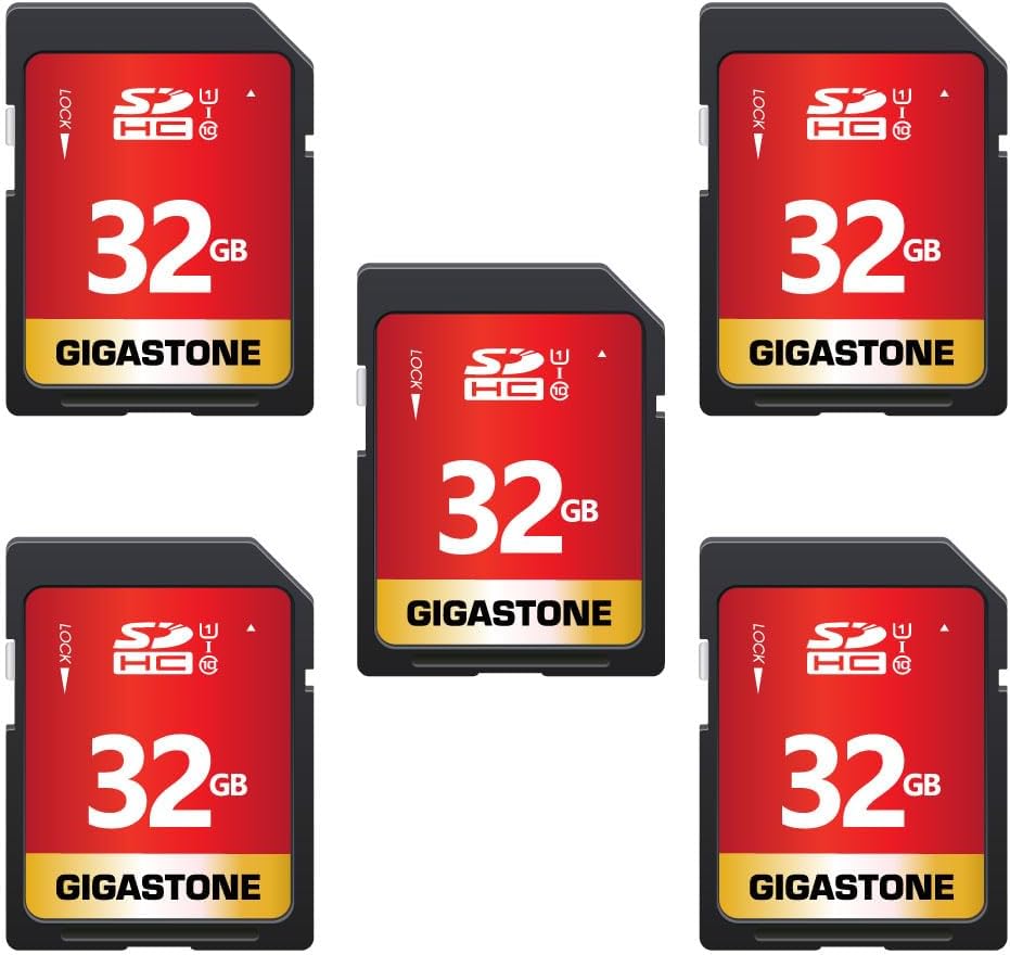 High-Speed 32GB SD Cards 5-Pack for HD Video Cameras