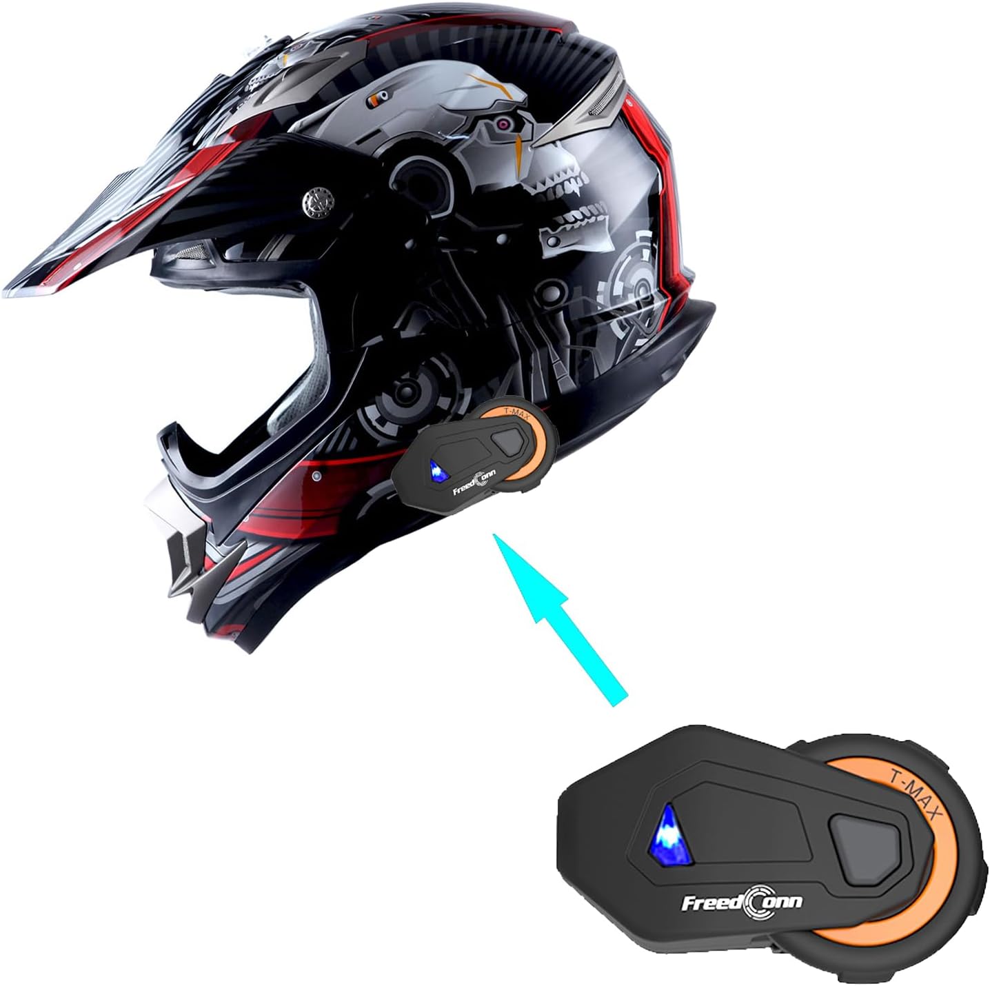 1Storm Adult Motocross Helmet with Bluetooth for Off Road Use