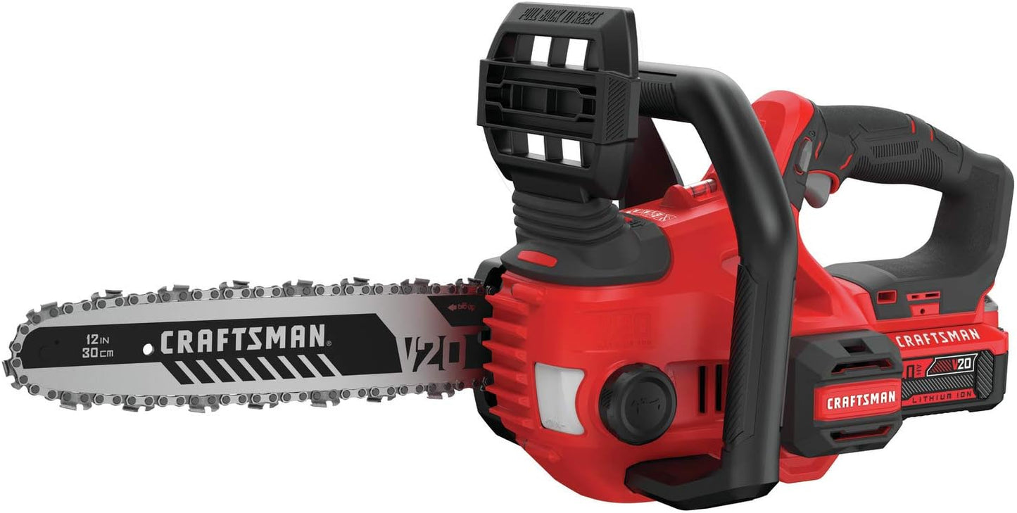 CRAFTSMAN V20 Cordless Chainsaw: Compact 12-Inch Power Tool
