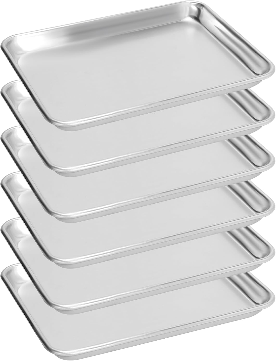 6 Pack Quarter Size Baking Sheet Pan for Versatile Cooking Needs