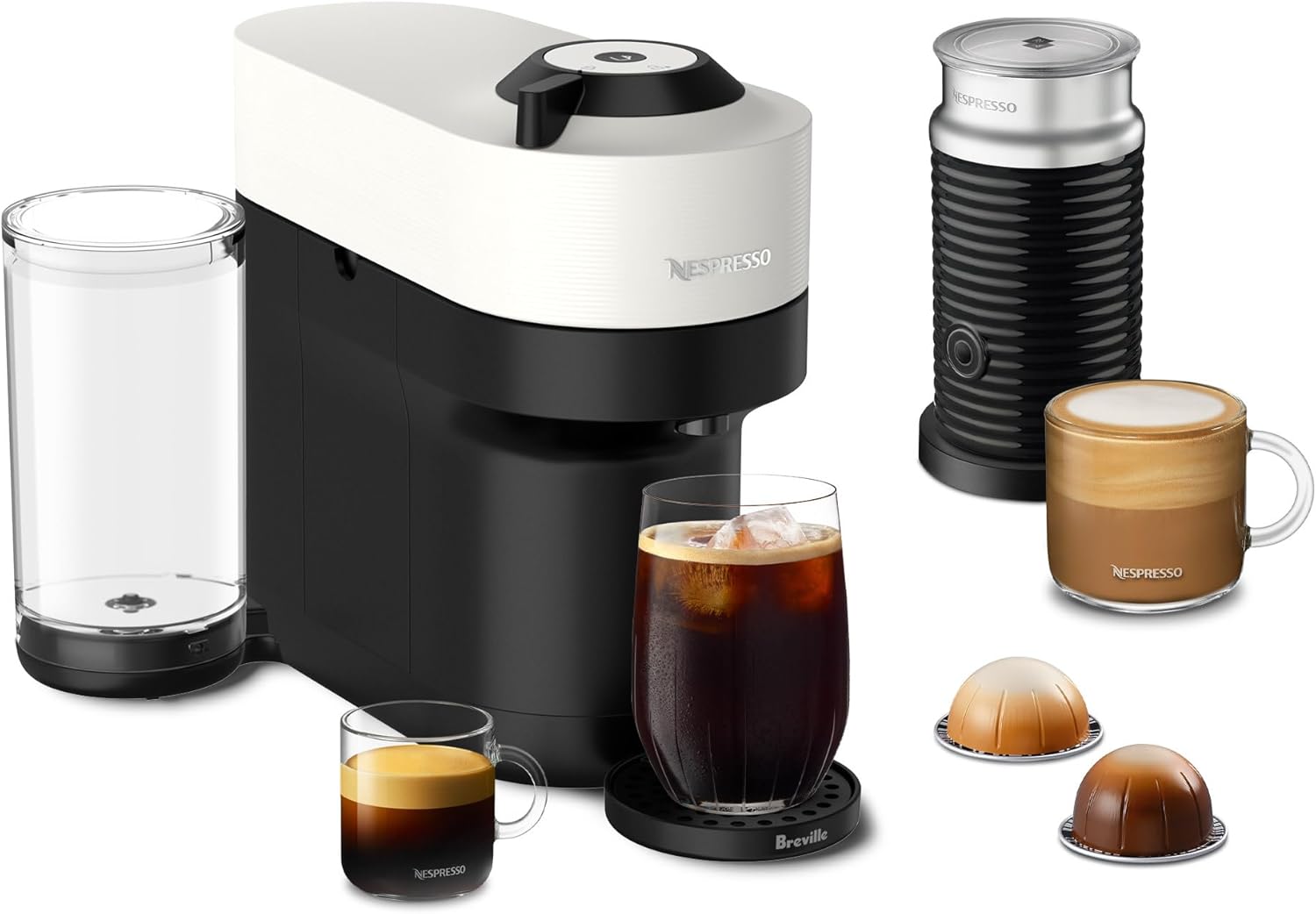 Nespresso Vertuo Pop+: Rich Coffee & Espresso, Milk Frother