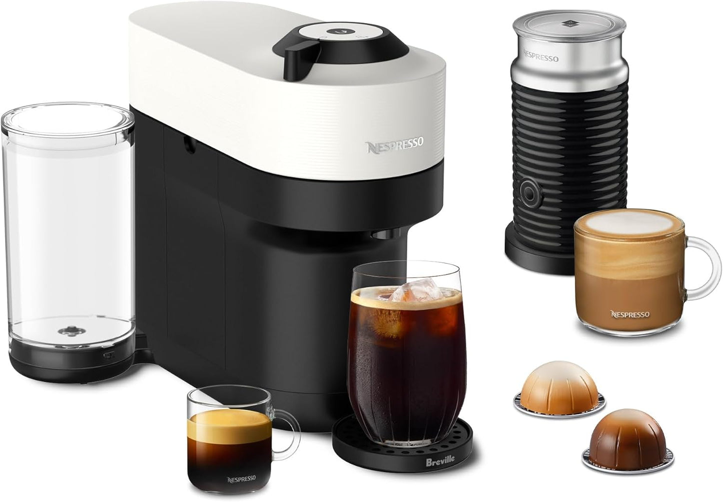 Nespresso Vertuo Pop+ with Milk Frother - Coconut White