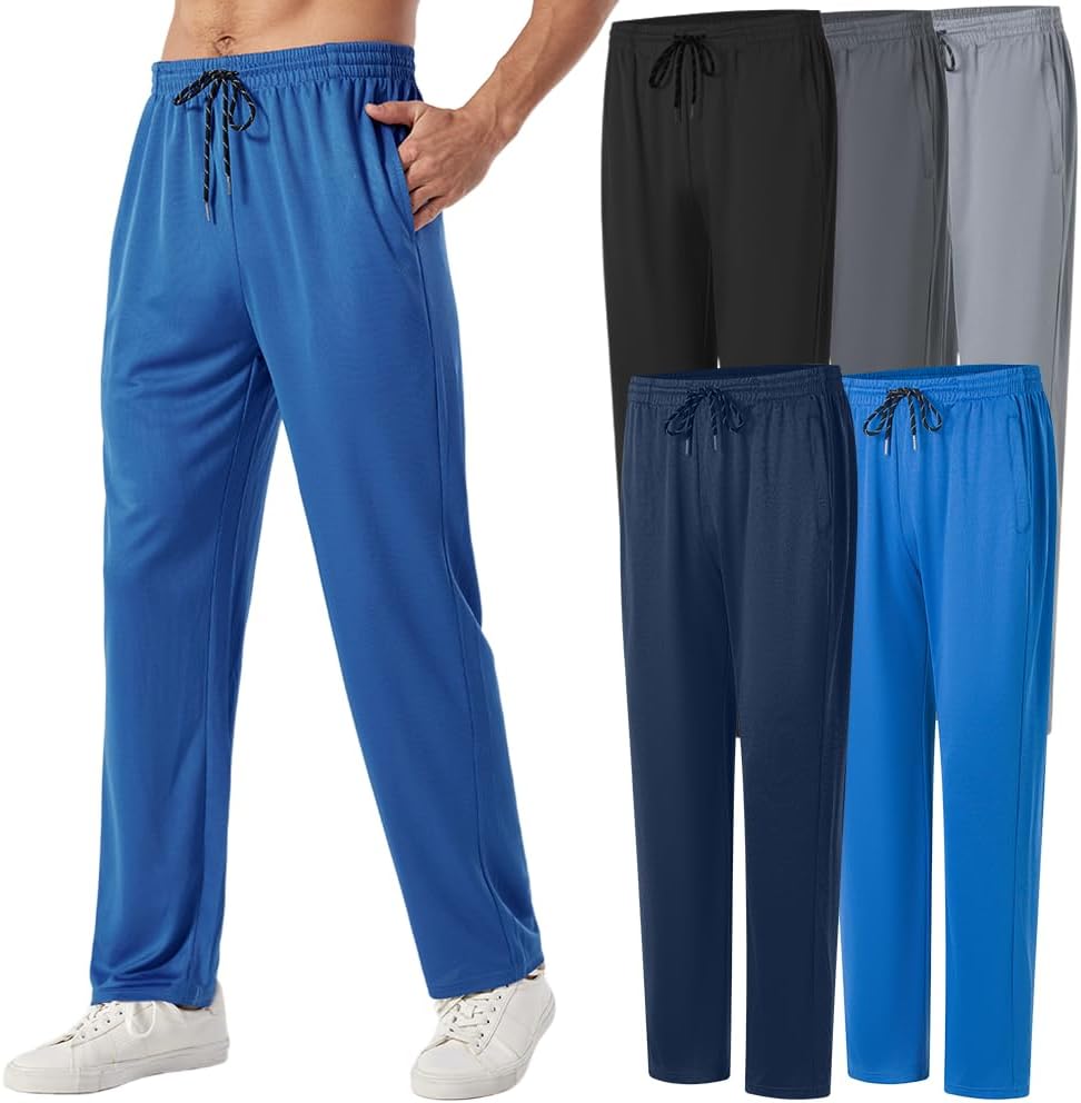 Men's Zipper Jogger Pants - Breathable & Flexible Fit for Comfort