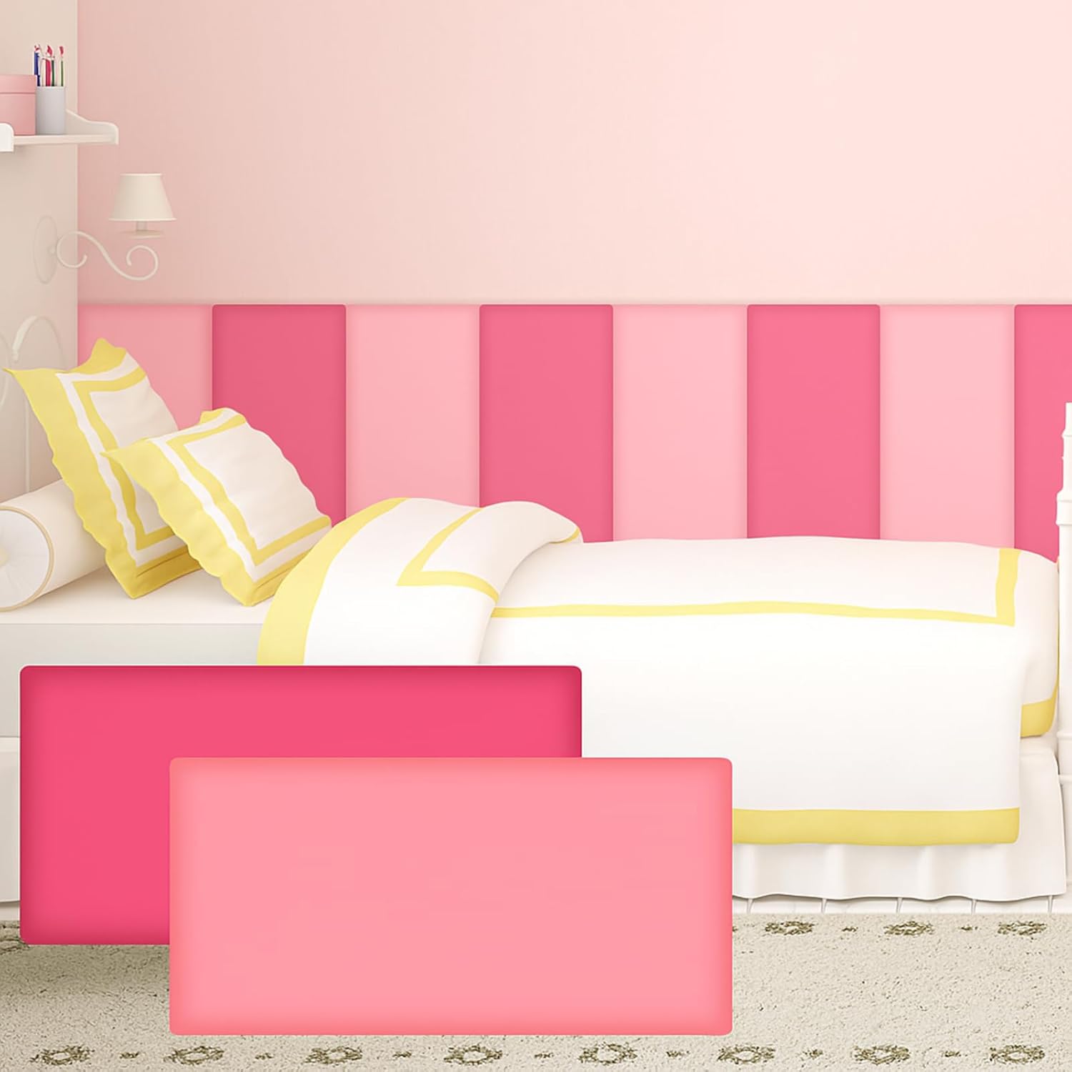 12 Pack Wall Padding for Playroom Peel and Stick Headboard