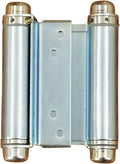 Adjustable Double-Action Spring Hinge 4 in Zinc - Self-Closing
