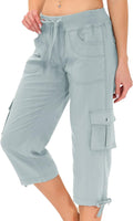 MoFiz Womens Capris with Pockets Loose Fit Casual Capri Pants year