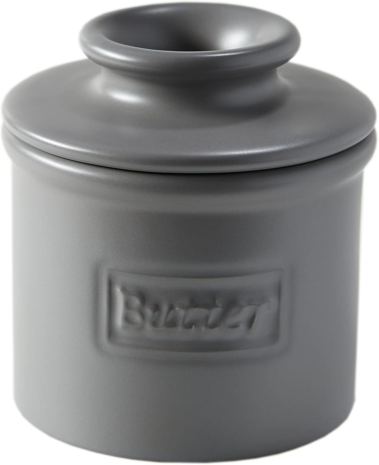 Butter Bell Original Crock for Spreadable Butter - Steel Gray