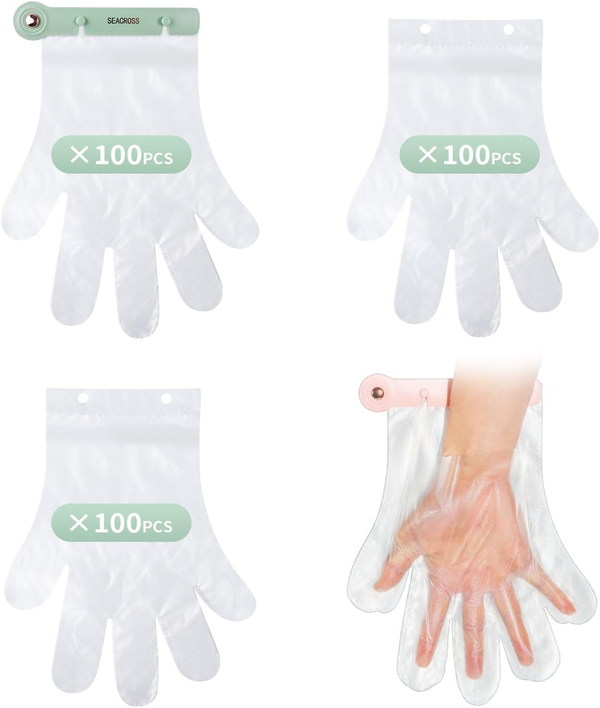SeaCross Disposable Plastic Gloves ~ One-Hand Wear