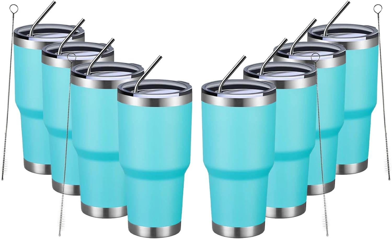 MEWAY 30oz Insulated Tumbler for Hot and Cold Drinks - 8 Pack