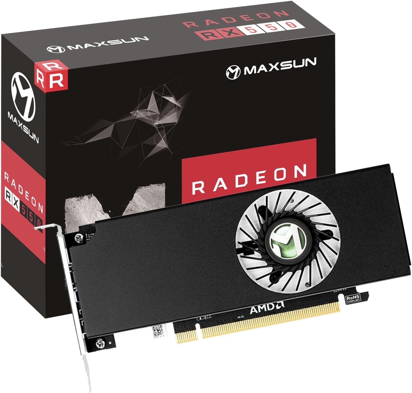 maxsun AMD Radeon RX 550 4GB Low Profile Video Graphics Card