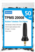 TPMS 20008 Rubber Valve Stems 50 Pcs - Snap-in Replacements