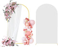 7.2FT Arch Backdrop Stand and Cover - Elegant Gold Wedding Arch