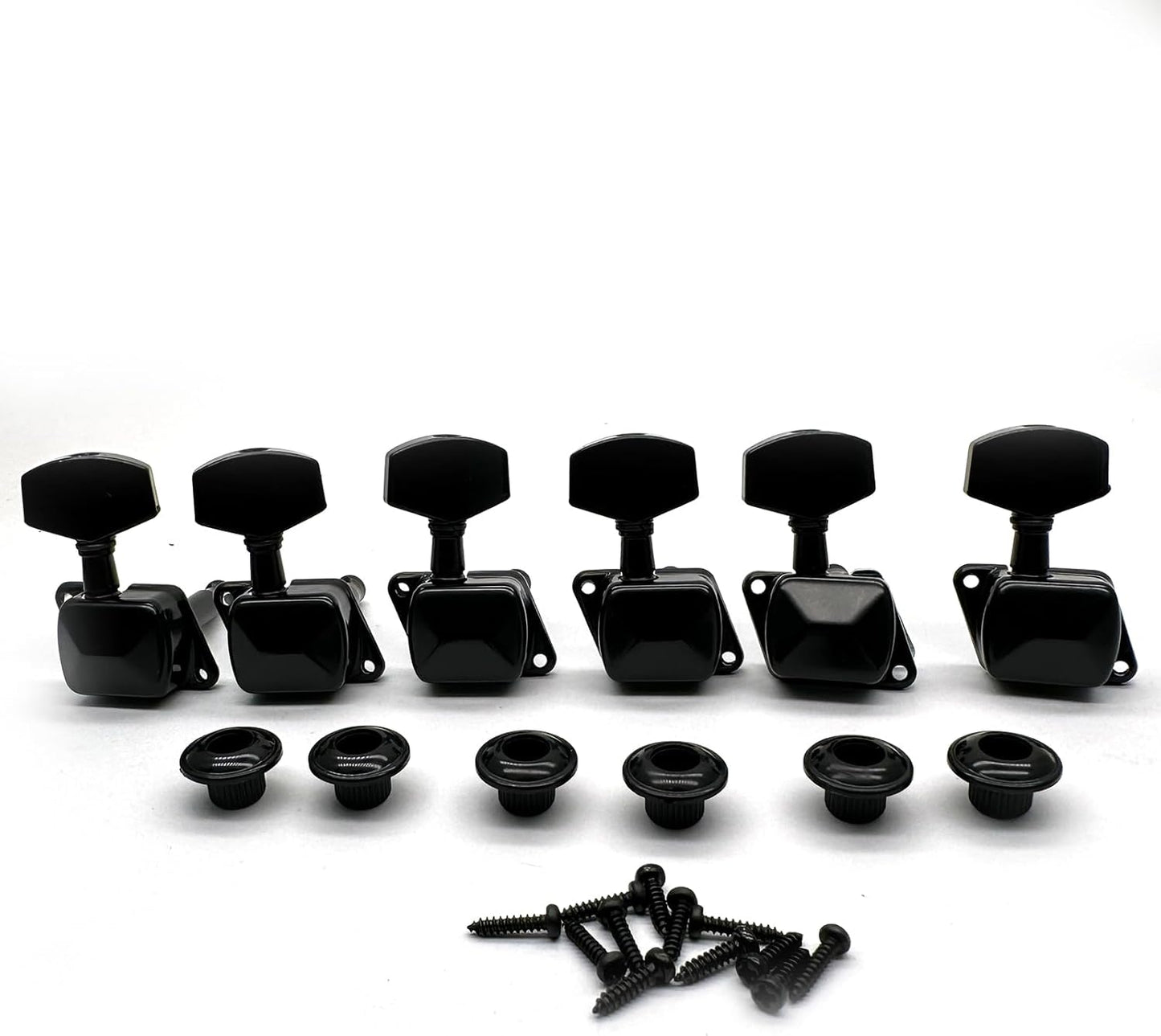 Sleek Black Tuning Pegs for Guitar